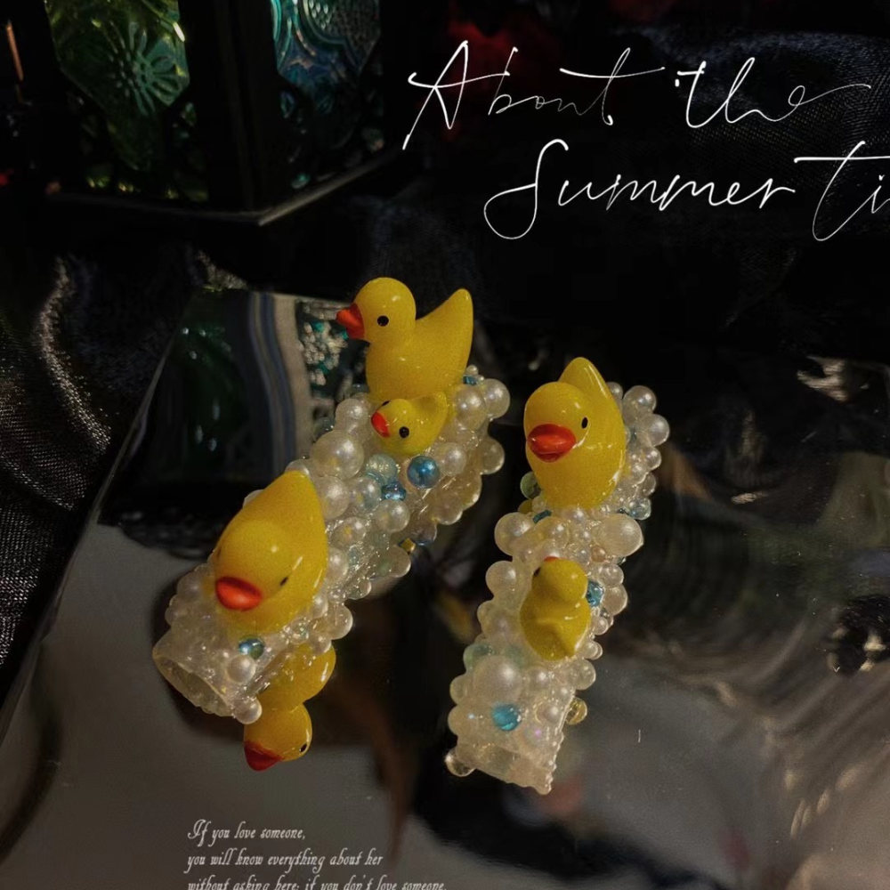 Ducks playing in water