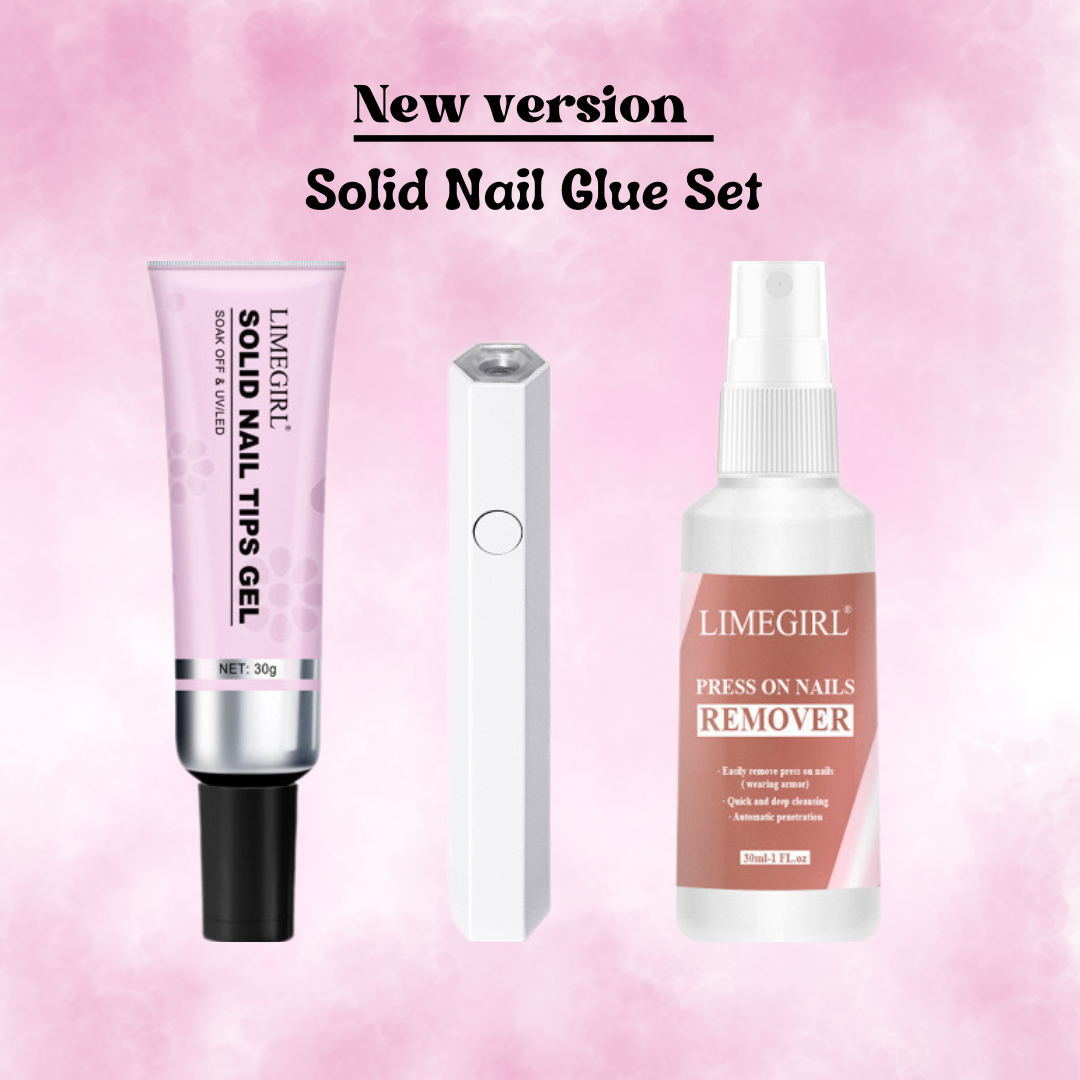 Solid Nail Glue 3-in-1 Set