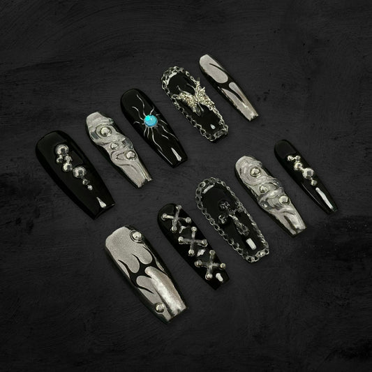 Black Sky-Handmade Press On Nails