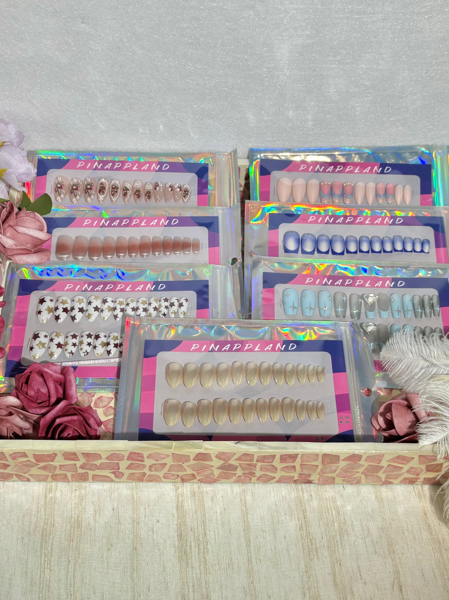 [TreasureBox] 6+1 Sets Of 24PCS Press On Nails